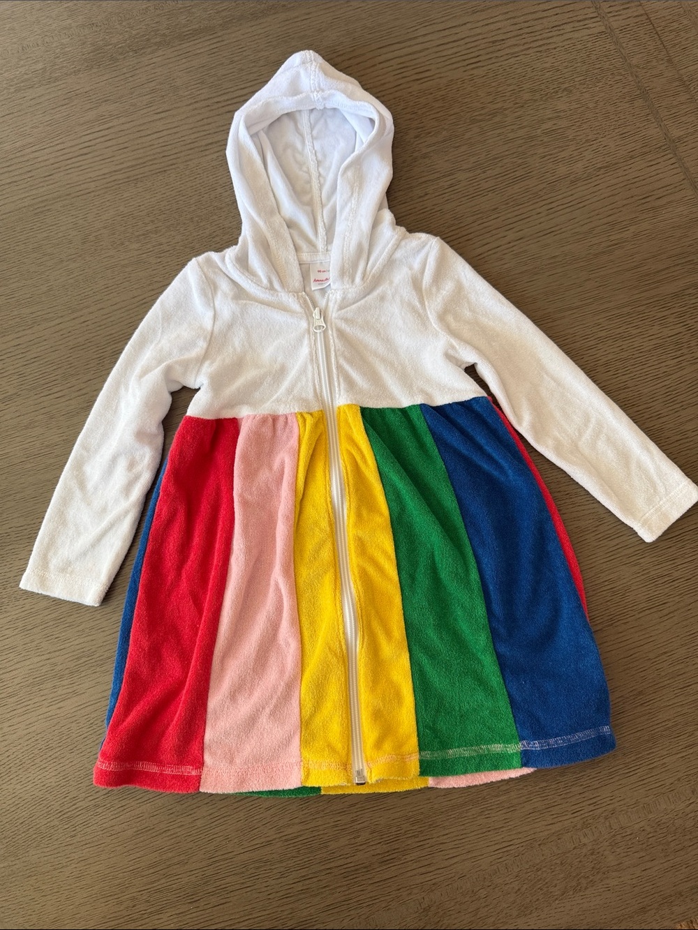 Hanna Andersson Sunsoft Kids Rainbow Terry Cover Up Cotton Blend Beach Swim 3T